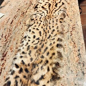 Tory Burch Brown Fur Trim Scarf